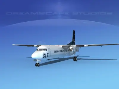 Fokker F-60 DLT 3D model