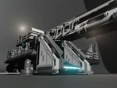 The Juggernaut Sci-Fi Cannon 3D model
