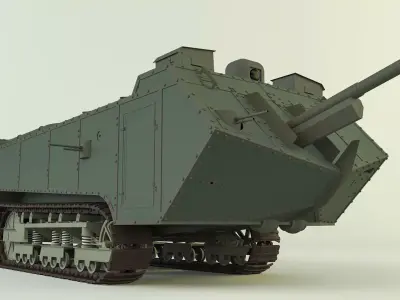Saint Chamond tank 3D model