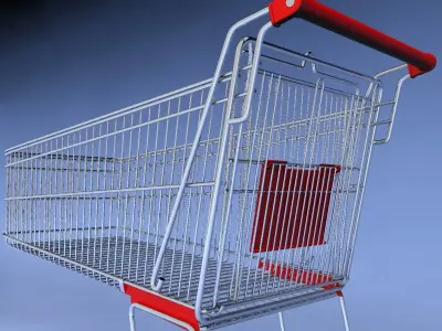Shopping cart 3D Model 3D model