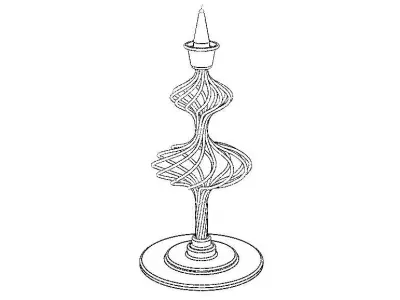 Metal Hollow Candle Holder Free 3D model