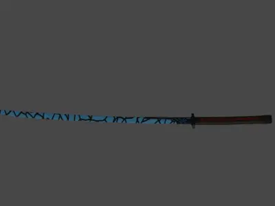 Thousand Edge Demon Sword Low-poly 3D model