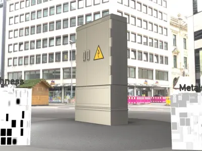 Electrical Distribution Cabinet 57 Low-poly 3D model