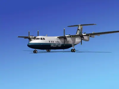 Dehavilland DHC-7 Valley Air Charter 3D model