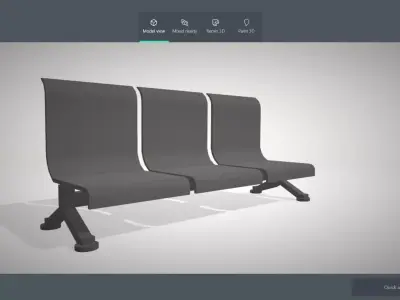 metal rusted bench Free low-poly 3D model
