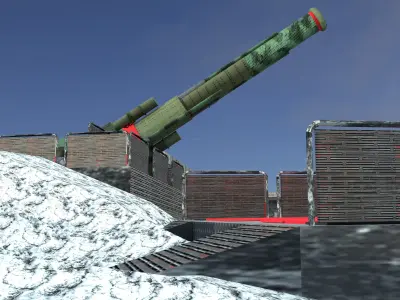 Complete Environment Low-poly 3D model