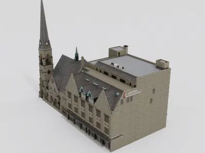 Central United Methodist Church Detroit 3D model