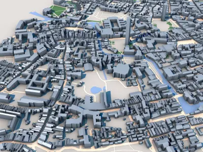 Church of Our Lady Bruges Belgium Low-poly 3D model