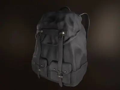 Backpack 2 Low-poly 3D model