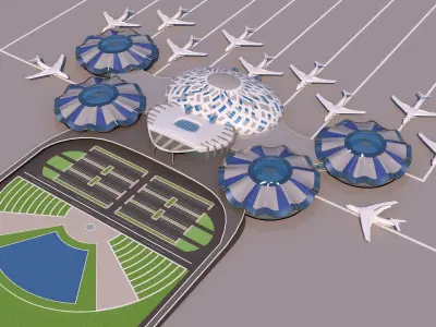 0193 - Airport Building 3D model