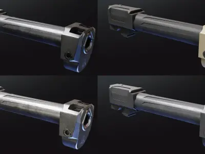 Afterburner and Ramjet G19gen4 Low-poly 3D model