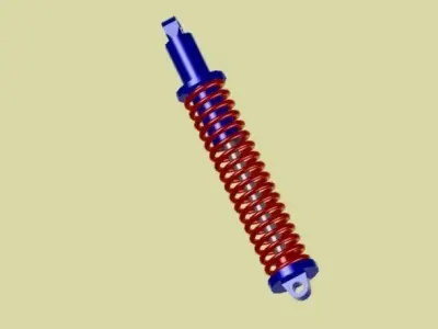 Shocks metal spring Free 3D model