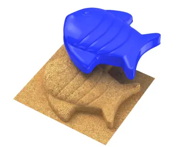 Detailed Fish Sand Toy 3D model