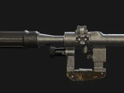 Optical Sniper Sight PSO-1 Low-poly 3D model