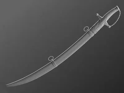 Realistic Saber 3D model