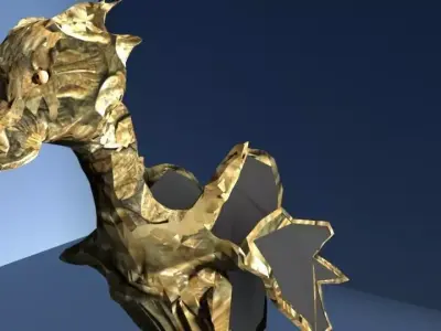 Sea Horse Rock Dragon Sculpt x Low Poly Free low-poly 3D model