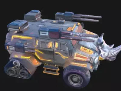 Detailed Industrial Truck - Game Ready  Low-poly 3D model
