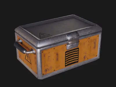 Free Lowpoly SciFi Crate Free low-poly 3D model