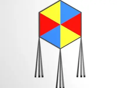 Hexagonal Kite 3D model