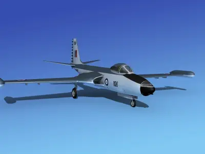 McDonnell F2H4 Banshee V14 3D model