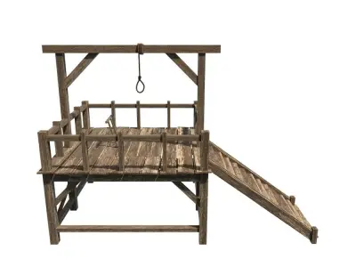 Gallows Low-poly 3D model