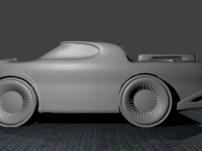 pickup futuristic Free low-poly 3D model