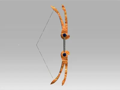Decorated Bow  Low-poly 3D model