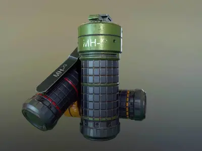 MH-x3 Grenade Low-poly 3D model