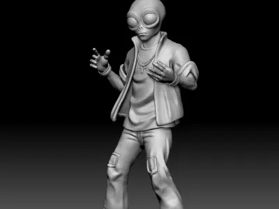 Alien Statue - 0330 3D print model