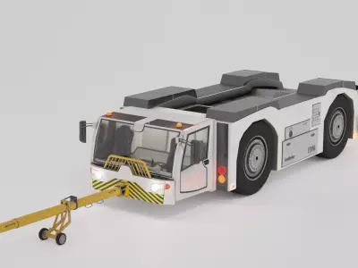 Aircraft Pushback Vehicle - Goldhofer F396 Low-poly 3D model