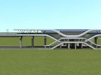 Light Rail Station 13 3D model