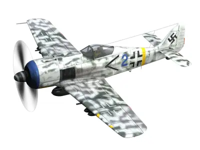 Focke Wulf - FW190 F8 - Blue 2 3D model