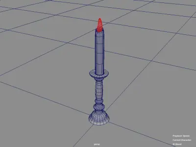 candle Free 3D model 3