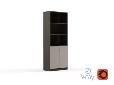 Modern Office High Cabinet File 3 For Staff  Free 3D model purchase