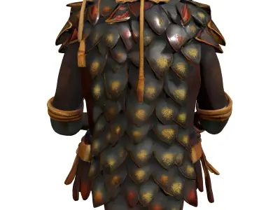 Warrior Scale Armor Fantasy Low-poly 3D model