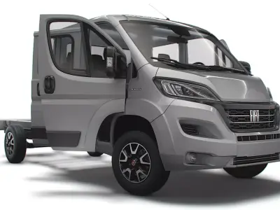Fiat Ducato Chassis Truck CrCab 4035WBXL HQInterior 2023 3D model