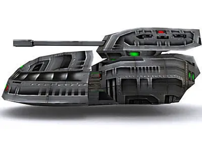 3DRT - Sci-Fi Hovertank5 Low-poly 3D model