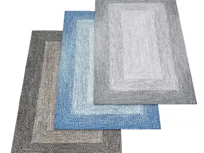 Jayda Braided Ombre Rug 3D model