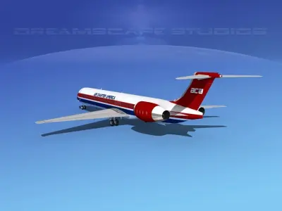 McDonnell Douglas MD83 America Air Charter 3D model