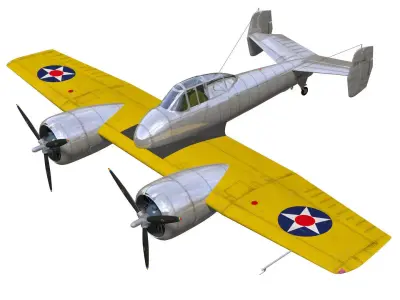 Grumman XF5F Skyrocket 3D model