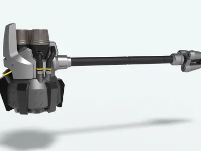 Reinhardt hammer from game Overwatch 3D model