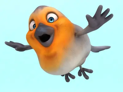 Fun Red Robin 3D model