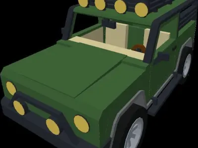 Low-Poly Jeep Low-poly 3D model
