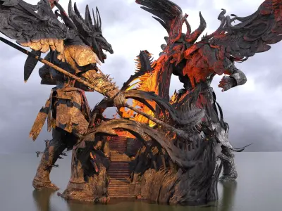 Ancient genma mountain 3 3D model