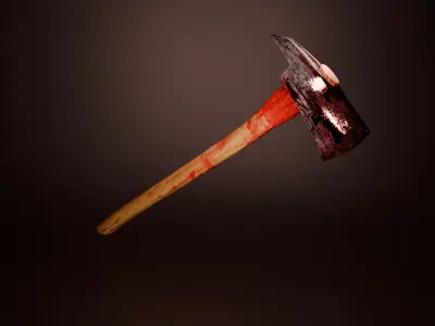 Axe 3d model Game Ready Low-poly 3D model