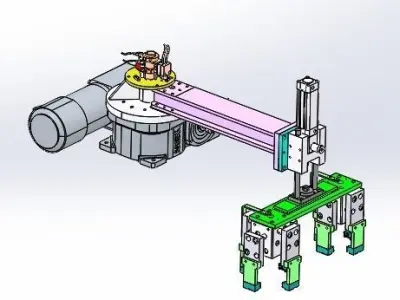 Rotating clamping mechanism 3D model