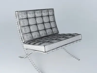 Barcelona Chair Free 3D model buy