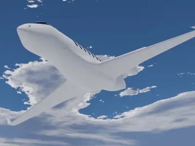 Generic Private jet Low-poly 3D model