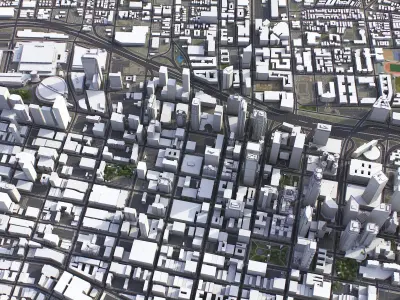 Los Angeles Low-poly 3D model