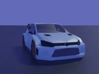 Low Poly WRC Rally Car Free low-poly 3D model